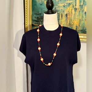 Rainbow mixed bead necklace